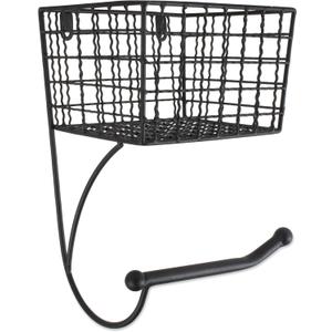 DII Rustic Farmhouse Bathroom Dcor, Metal Storage, Toilet Paper Holder, Black