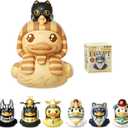 B.Duck x British Museum Blind Box, Egyptian God Collectible Duck Figurines Series,Home Decorations, Holiday Birthday Gifts (B.Duck x Bastet Series, Single Box)