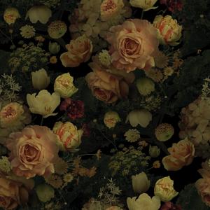 VEELIKE Muted Moody Wallpaper Peel and Stick Vintage Roses Floral Wallpaper for Bedroom Accent Wall 17.7''x118'' Removable Dark Flower Wall Paper Self Adhesive Floral Contact Paper for Cabinets Drawer