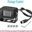 Bus Truck Vehicle Backup Cameras Wide View Angle cab cam Rearview Reverse Waterproof Night Vision 4 PIN Cam for Travel Trailer/Pickup/Van/RV Camper/Motor Home (12V,package not include extension cable)