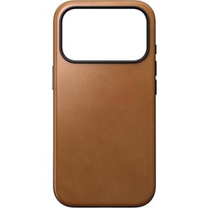 NOMAD Modern Leather Case English Tan Compatible with iPhone 17 Pro Leather Magsafe Charging Compatible Phone Case for iPhone 17 Pro