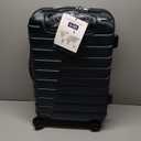 Coolife Luggage Suitcase Carry on Hardside PC+ABS Spinner TSA Lock Telescopic Handle (Teal blue)