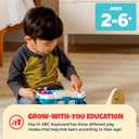 Chuckle & Roar Pop It! ABC & Spelling Keyboard Interactive Alphabet & Sight Word Learning Toy with LED Lights, Soft Sensory Keys, 3 Grow-with-Me Modes, Screen-Free Educational Toy for Kids