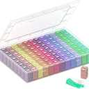 Newly Upgraded Transparent Large Capacity Diamond Painting Storage Containers,96 Grid Craft Organizers and Storage, Suitable for Nail Art, Necklaces, Bead Storage Containers