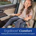 Chicco GoFit ClearTex Plus Backless Booster Car Seat, Latch Attachment, Quick-Release Latch Removal, Portable Car Booster Seat for Children at Least 4 Years Old and 40-110 lbs, Obsidian/Black, Mfg Date Oct 2025