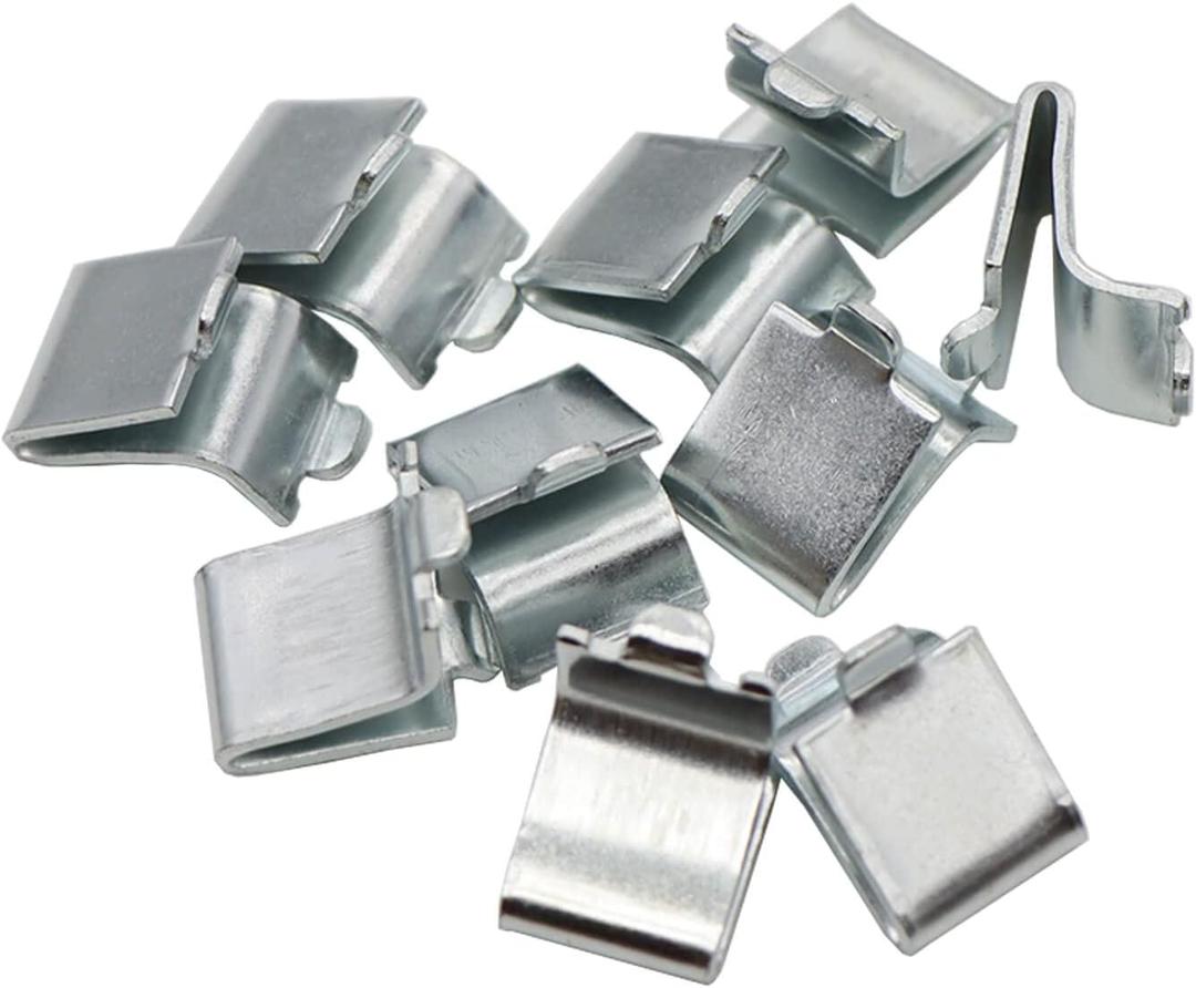 20 Pieces Adjustable Steel Pilaster Shelf Clips Support, Shelving Bracket Clips for Metal and Wood Shelves, Silver