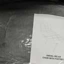 HollyHOME Modern 360°Swivel Accent Chair with Ottoman, Upholstered Comfy Reading Chair and Footstool, Fabric Lazy Chair with Soft Cushion, Lounge Sofa Chair for Living Room, Bedroom, Dark Grey