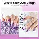 4 x JODSONE Dark Purple Swirl Nail Art Liner Gel Polish,10ml Classic Color 3D Nail Art Pens Effect Nail Print Design with Thin Brush for French Tips Manicure Painting DIY at Home - LB17