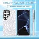 ZIYE Clear Magnetic Case for Samsung Galaxy S25 Ultra Case, White Leopard Design [Compatible with MagSafe] Soft TPU Bumper Shockproof Protective for Women Girls Phone Cover