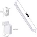 12-Inch Heavy Duty Wire Shelf Bracket Support Kit  Epoxy-Coated Steel Shelf Brackets with 10 Wire Shelf Clips & 2 End Brackets for Wardrobe, Closet & Wall-Mounted Storage