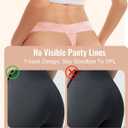 Sunm Boutique Lace Thongs for Women, Cotton Womens Underwear Pack, Sexy Low Rise T Back Cheeky Panties (M)