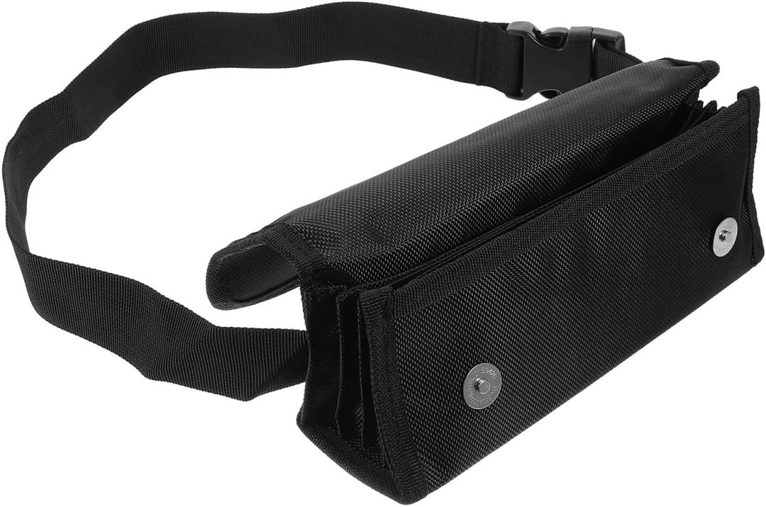 3 x YARNOW Cashier Waist Bag - Oxford Cloth Fanny Packs for Women and Men, 9 x 2.4 x 3.1 Inch, Black