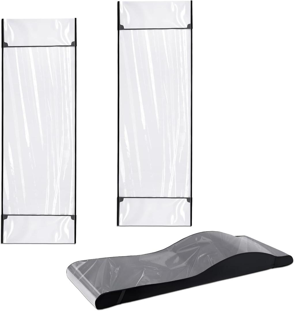 2 Pack Transparent Lash Bed Cover 76'' x 24 Plastic Lash Bed Protector Cover Topper Reusable Waterproof Massage Table Protector for Beauty Salons