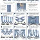 20ftx40ft Dusty Blue Ceiling Curtain for Wedding Parties | 4 Panels Wrinkle-Free 40 FT Long Tent Draping Curtains for Wedding, Birthday & Theme Parties, 40ft Height with Rod Pocket, 60"W x 480"L