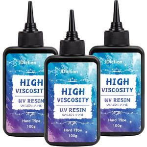 JDiction UV Resin, Upgrade 300g High Viscosity Hard UV Resin with Crystal Clear Resins Kit for Doming, Sealing, Coating, and Casting