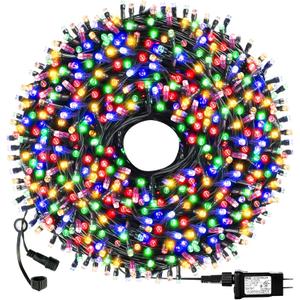 Christmas String Lights End-to-End Plug 8 Modes 108FT 300 LED IP55 Outdoor Waterproof UL Certificated Indoor Fairy Lights Garden Wedding Christma Trees Parties Decoration Multicolor