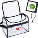 Rough Enough Clear Makeup Toiletry Bag Cosmetic Organizer Large Medicine Pouch with Zipper for Women Travel Accessories Essentials Pouch Toiletries Airport (Camo Piping)