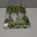 6PC Set Green Christmas Tree Decoration Sequins Ball Curly Pick, Christmas Tree Decorations Christmas Tree Topper Star Home Office Perfect Party Decorations Gifts (14.5"H)