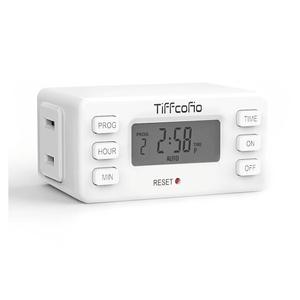 TiFFCOFiO Indoor Digital Light Timer, 24 Hour Easy Programmable Outlet Timer, SKU: MH-270A