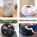 Bean Bag Chair Cover for Kids Adults(Cover Only,No Filler),Big Round Soft Fluffy PV Velvet Washable Lazy Sofa Bed Cover for Adults,Living Room Bedroom Furniture Outside Cover (Rose Red, 7FT)