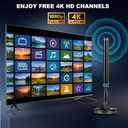 TV Antenna Indoor for Local Channels,Digital Antenna for Smart TV Indoor | Long-Range Reception Digital antenna for smart tv easy installation support 4K 1080p strong magnetic base(Blue Upgrade)