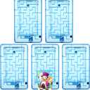 Skylety 5 Pcs Money Puzzle Box Gift Card Box Plastic Puzzle Card Holder Fun Maze Intellectual Pinball Machine Game for Teens and Adults Birthday Party Favors(Blue)