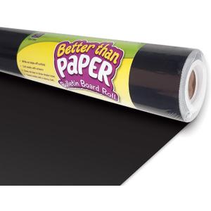 Teacher Created Resources Black Better Than Paper Bulletin Board Roll (TCR77314), 48" x 144"