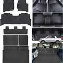Floor Mats for 2018-2023 2024 Ford Expedition MAX 8 Seats-2 Row Bench Seat, TPE All Weather Protection 3 Rows Car Floor Liners with Trunk Mat Covering The Backrest