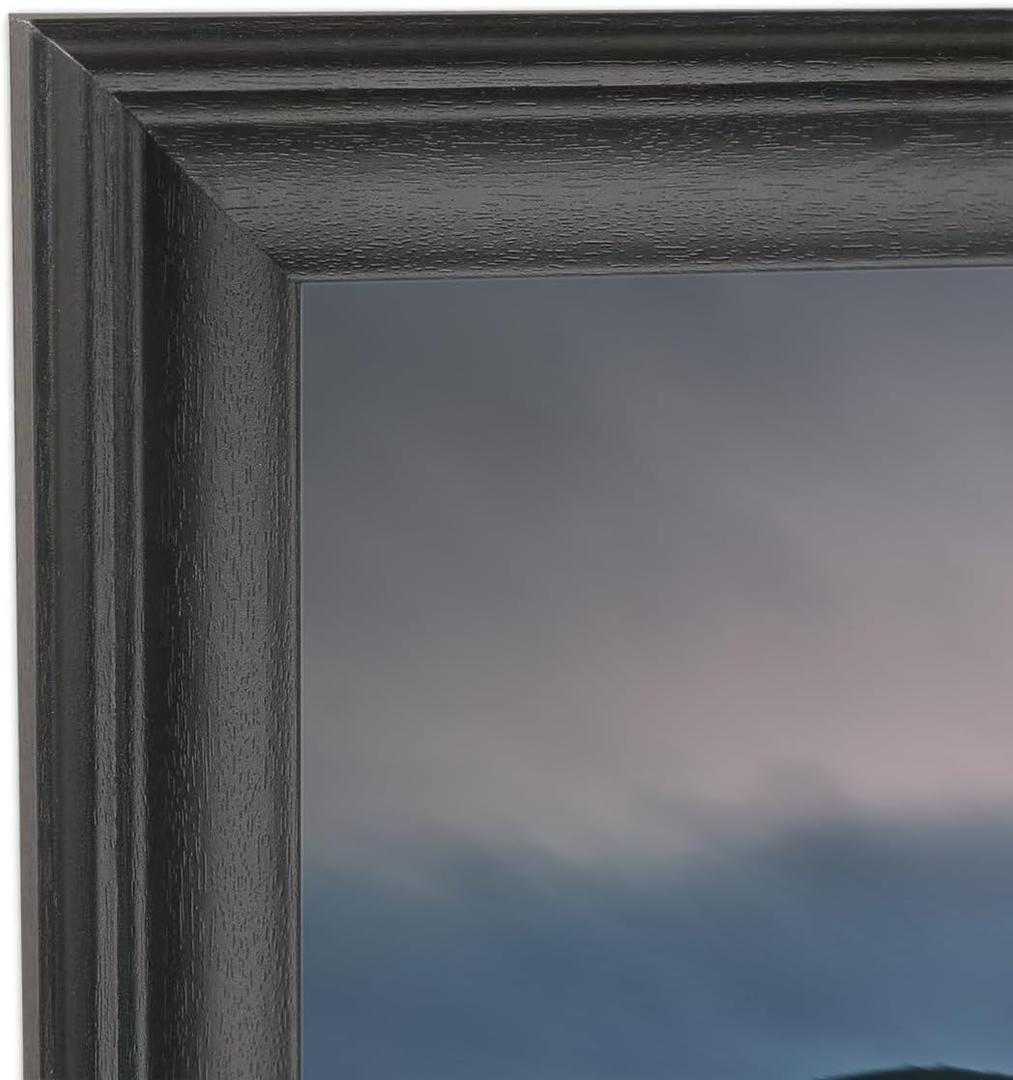 18x36 inch Picture Frame Solid Wood Black,Suitable for Panoramic Photo Frame, Posters,Painting,Group Photo,Puzzle (A23B1836)