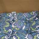 Arden Plush Indoor/Outdoor Rocking Chair Cushion Set, 18 x 20, Water Repellent, Fade Resistant, Tufted Cushion for Rocking Chairs Sapphire Aurora Blue Damask