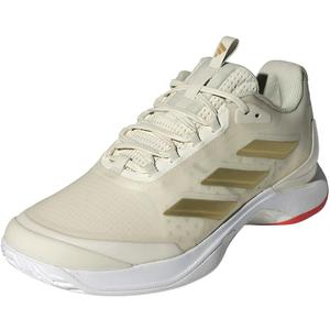 Adidas Women's Avacourt 2 Tennis Sneaker (8, Off White/Gold Metallic/White)