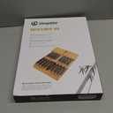 Utoplike In-drawer Knife Block Bamboo Kitchen Knife Drawer Organizer Large, handle Steak knife Holder without Knives, Fit for 16 Knife and 1 Sharpening Steel (Knives & Sharpening Not Included)