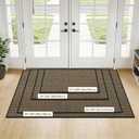 LEKEEPGO Front Door Mat 24"x36", Indoor Non Slip Washable Entry Mat, Black