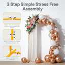 7.2FT Gold Metal Arch Backdrop Stand for Weddings, Birthdays & Garden Decor, Semicircle Frame, Sturdy Powder-Coated Metal, Easy to Assemble, Indoor & Outdoor Use