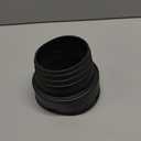 NDS 451 HDPE Corrugated Adapter for Spigot X 4 inch Corrugated Hub Connections, for use with 4 inch Drain Pipes & Fittings, Black