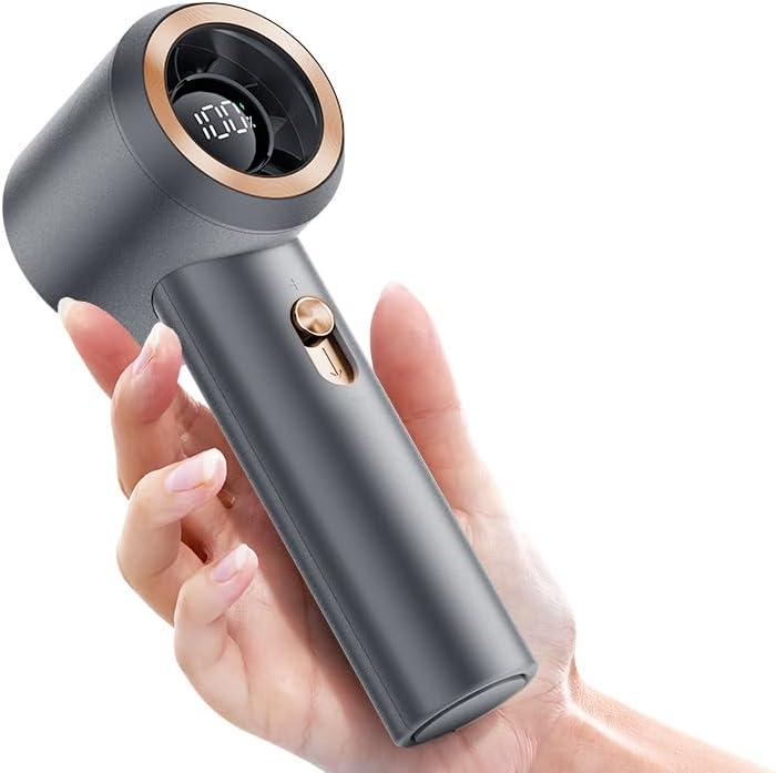 MUXNW Portable Fan For Travel Mini: Small Pocket Handheld Personal Rechargeable Battery Operated USB High Speed Keeping Cool In Hot Weather Summer Beach For Women (gray)