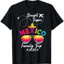 Mexico Family Vacation Cancun 2025 Straight Trippin T-Shirt Size XXL 4 Pcs