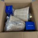 Frideko Rattan Rechargeable Battery Operated Wall Sconces Set of Two with Remote, 3 Colors Dimmable Wireless Wall Light, 5200mAh Indoor Wall Lamp with 4 Timer, Boho Sconces Wall Lighting for Bedroom (Gold)