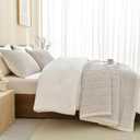 CozyTide Oversized King Bedspread 120"x120",100% Cotton Light Khaki Waffle Weave Quilt Set 3Pcs Soft Lightweight Oversized King Quilt Bedding Set,Farmhouse Bedding Coverlet for All Seasons