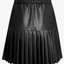 Women's Basic Mini Skirt Solid Color Pleated A-Line Skirt, Medium