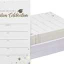 Best Nest Wellness Graduation Party Invitations - Pack of 60, 5 x 7 in, White - Customizable Guest Info Invitation Cards - Gold Foil Star Accent Party Pack - Durable Card With Envelope