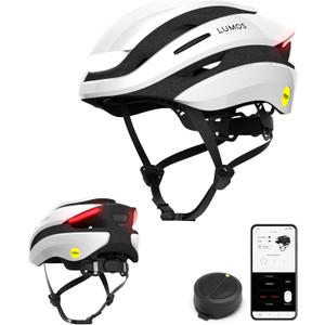 Lumos Ultra Smart Bike Helmet | Customizable Front and Back LED Lights with Turn Signals | Road Bicycle Helmets for Adults: Men, Women (XL (24"-25-1/2" / 61 to 65cm), Jet White with MIPS)