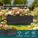 DUMOS Galvanized Metal Raised Garden Bed Outdoor, Dark Gray, 6x3x2ft | Planter Box for Deep-Rooted Vegetables Flowers Herbs, Planter Raised Bed for Patio Balcony Backyard, Open Bottom, Rectangular