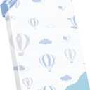 Pack and Play Mattress - 38"x26" Pack N Play Mattresses Pad with Breathable Removable Cover - Dual-Sided Memory Foam Foldable Portable Baby Crib Mattress, Balloon (Blue)