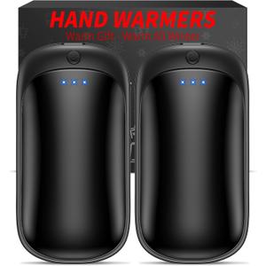 2 Pack Hand Warmers Rechargeable, Portable Electric Hand Warmers Reusable, USB 2 in 1 Handwarmers, Outdoor/Indoor/Warm Gifts for Men Women Kids