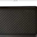 All-Weather Indoor/Outdoor Mat for Boots - Weather-Resistant Hard Plastic Shoe and Boot Tray with Raised Edge by Stalwart (Black, MEDIUM)