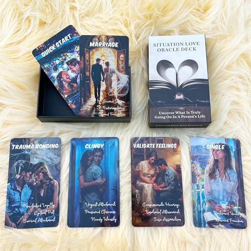 EMPATHSOUL Oracle Cards Deck 54 Cards for Beginners, Relationship and Love Oracle Cards for Dating, Breakups and Healing, Emotional Clarity, Self Awareness, Shadow Work and Personal Growth