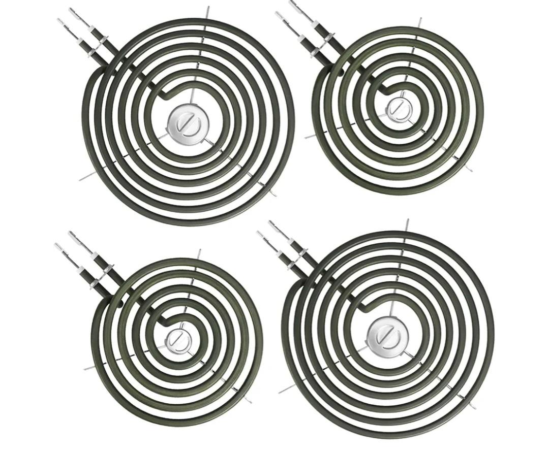Upgraded WB30M1 WB30M2 Electric Stove Burners Replacement for GE Hotpoint Stove Element,Electric Range Burner Stove Coil for GE Stove Burner Replacement Parts,for GE Stove Top Element Burner (4 Pack)