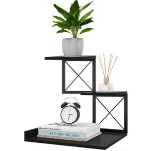 ELITEROO Wood Desktop Shelf, 3 Tier Desk Shelves Small Bookshelf Organizer, Office Storage Rack and Cubicle Organizers Accessories for Dorm Office Home Decor, Black