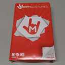 Morph Beetle Wig White Frizzy Hair Wig with Green Roots and Bald Cap for Halloween Costume for Men and Women, One Size